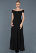 Длинное Помолвочное Платье Черный ABU057