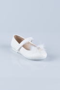 Кожаная Плоская Обувь Белый SA209