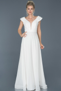 Длинное Помолвочное Платье Белый ABU853