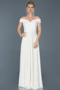 Длинное Вечернее Платье Белый ABU877