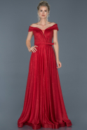 Длинное Помолвочное Платье красный ABU879