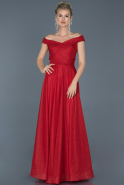 Длинное Помолвочное Платье красный ABU886