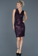 Короткое Платье На Приглашение Пурпурный ABK605