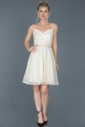 Короткое Вечернее Платье Белый ABK583