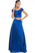 Длинное Вечернее Платье Ярко-синий F2673