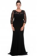 Длинное Свободное Вечернее Платье Черный GG6688