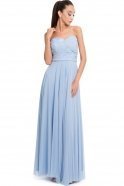 Длинное Вечернее Платье Светло-синий J1160