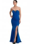 Длинное Вечернее Платье Сердечко Ярко-синий J1008
