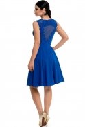 Короткое Коктейльное Платье Ярко-синий J1101