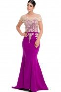 Длинное Вечернее Платье Пурпурный M1518