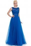 Длинное Вечернее Платье Ярко-синий F2074