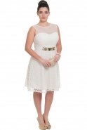 Вечернее Платье Свободного Кроя Белый N98065