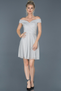 Короткое Вечернее Платье Серый ABK609