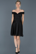 Короткое Вечернее Платье Черный ABK609