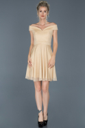 Короткое Вечернее Платье Телесный ABK609