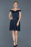 Короткое Вечернее Платье Темно-синий ABK609