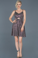 Короткое Платье На Приглашение Пурпурный ABK492
