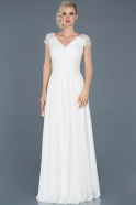 Длинное Вечернее Платье Белый ABU025