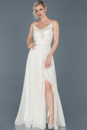 Длинное Помолвочное Платье Белый ABU888