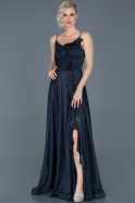 Длинное Помолвочное Платье Темно-синий ABU888