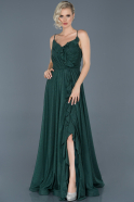Длинное Помолвочное Платье Изумрудно-зеленый ABU888