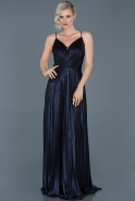 Длинное Помолвочное Платье Темно-синий ABU889