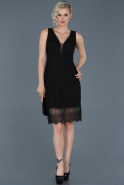 Короткое Платье На Приглашение Черный ABK613