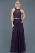 Длинное Помолвочное Платье Пурпурный ABU766