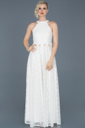 Длинное Вечернее Платье Белый ABU438