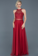 Длинное Помолвочное Платье красный ABU766