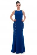 Длинное Вечернее Платье Ярко-синий S4121