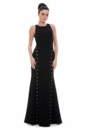 Длинное Вечернее Платье Черный S4121