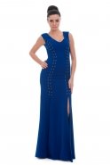 Длинное Вечернее Платье Ярко-синий S4135