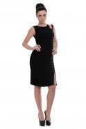 Короткое Вечернее Платье Черный S4136