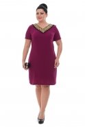 Вечернее Платье Большого Размера Пурпурный O7930