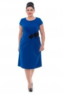 Вечернее Платье Большого Размера Ярко-синий O5516