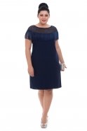 Вечернее Платье Большого Размера Темно-синий O7903