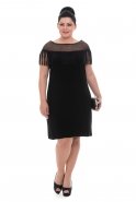 Вечернее Платье Большого Размера Черный O7903