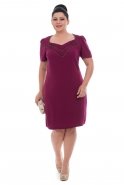 Вечернее Платье Большого Размера Пурпурный O7941