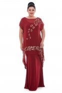 Вечернее Платье Большого Размера Бордовый AL7614FD