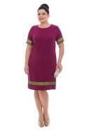 Вечернее Платье Большого Размера Пурпурный O7934