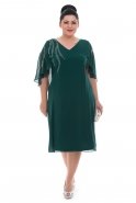 Вечернее Платье Большого Размера Изумрудно-зеленый AL8686