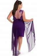 Короткое Свободное Вечернее Платье Пурпурный NZ8316