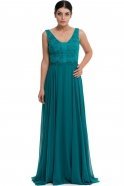 Длинное Вечернее Платье Темно-зеленый NZ9001