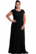 Длинное Свободное Вечернее Платье Черный NZ9002