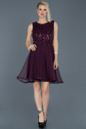 Короткое Платье На Приглашение Пурпурный ABK601