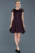 Короткое Вечернее Платье Тёмно-пурпурный ABK615