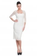 Короткое Вечернее Платье Белый A60420