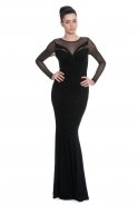 Длинное Вечернее Платье Черный A60403