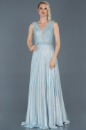 Длинное Помолвочное Платье Синий ABU914
